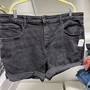 Women's Black Denim Shorts